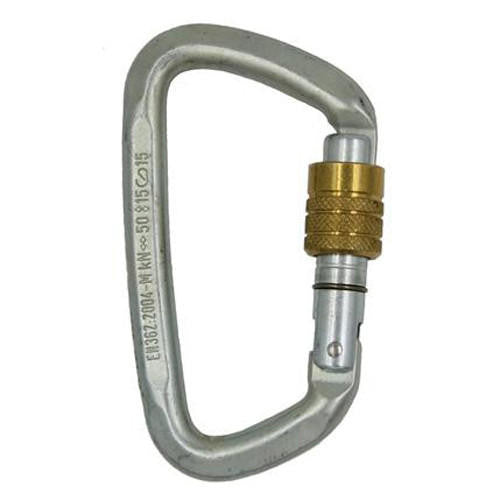 Steel Modified "D" Screw Gate Carabiner (BINER5)