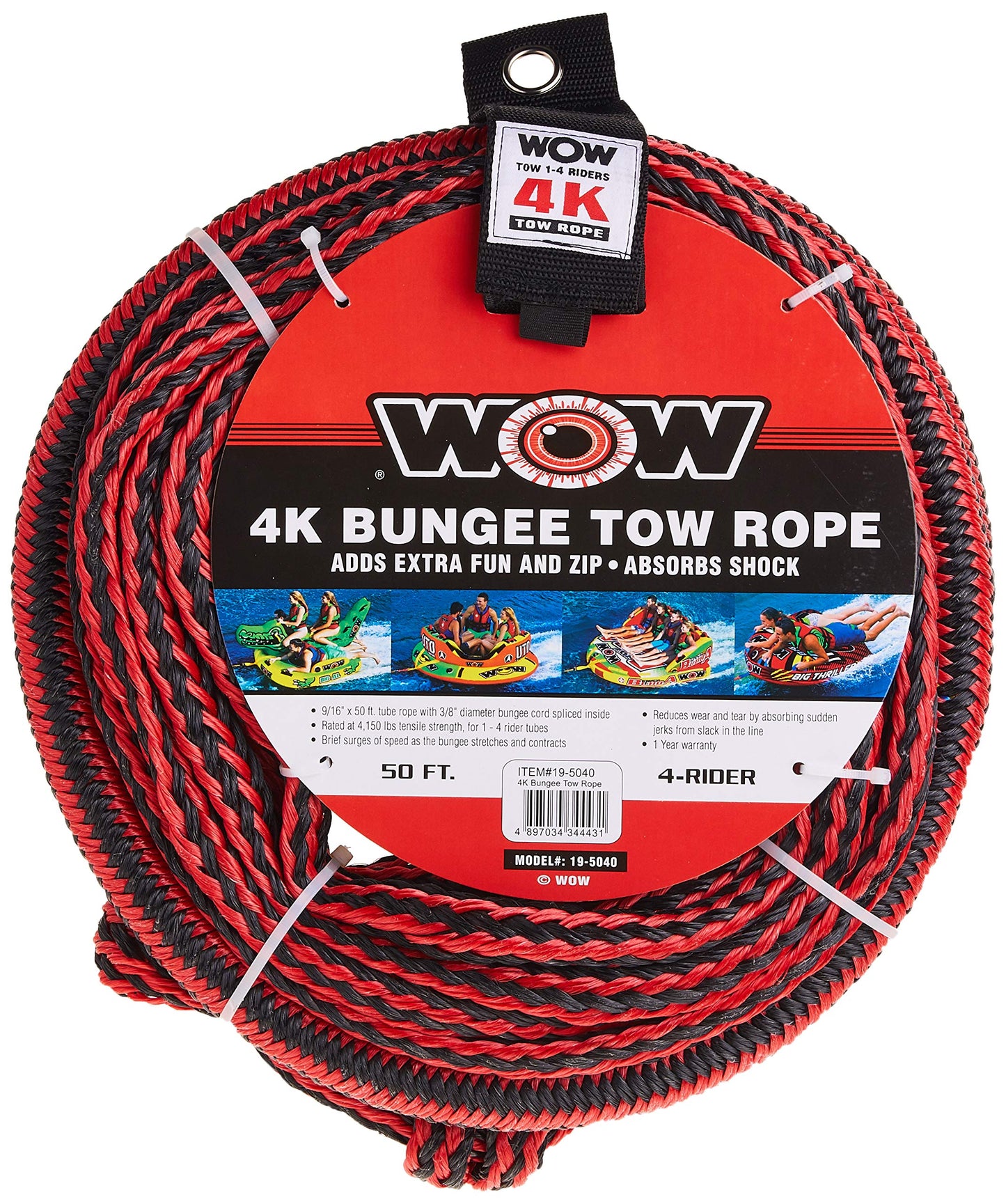 WOW Watersports Bungee 4K 50' Tow Rope