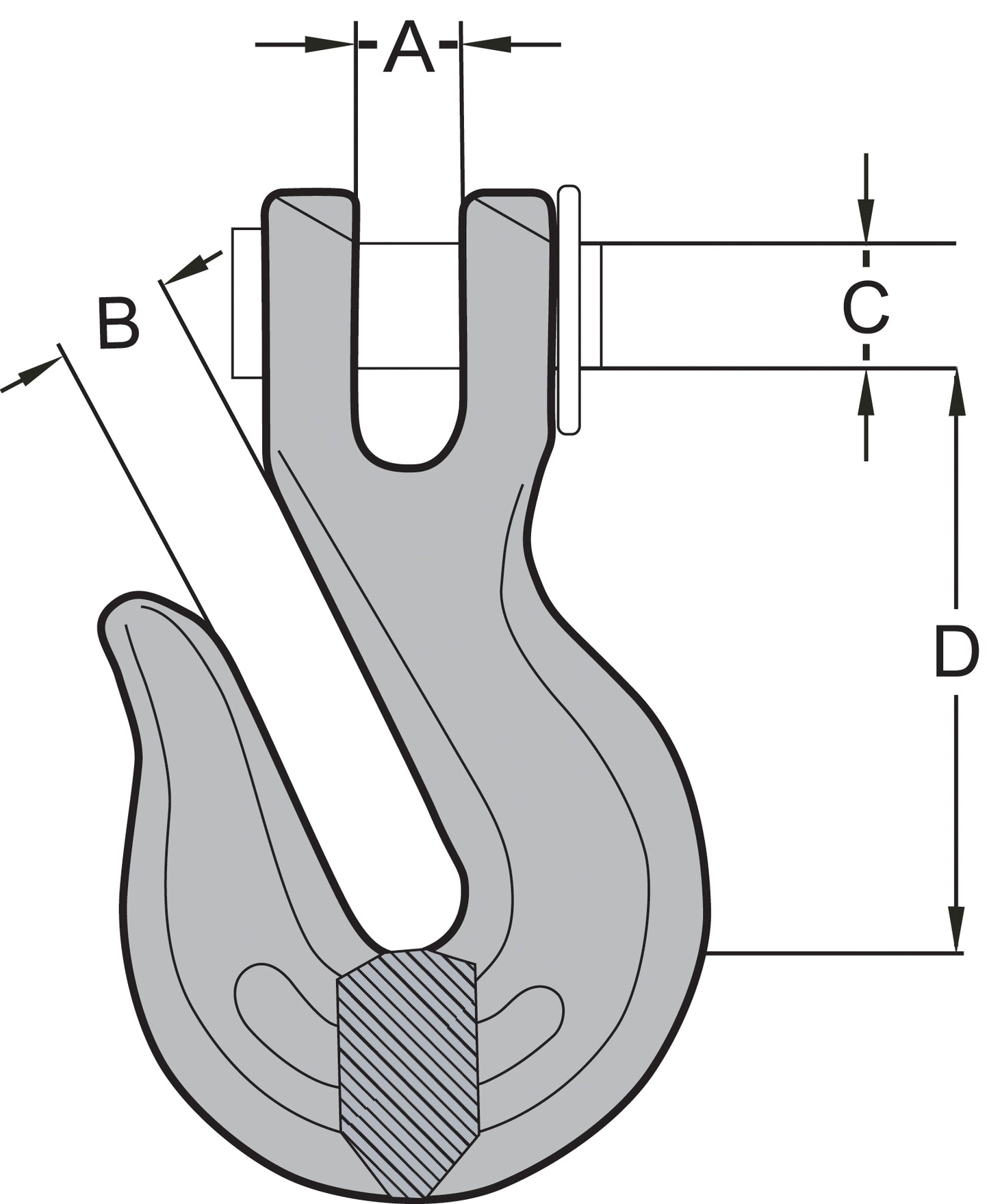 8022430 Peerless 3/8" G70 Clevis Grab Hook