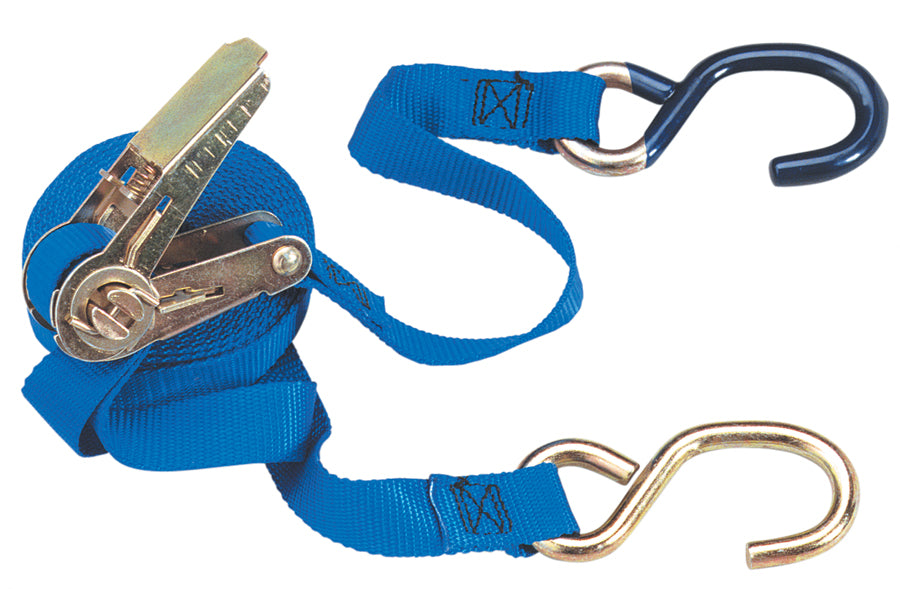 CC1885 Peerless 1" x 15' Ratchet Tie-Down - With S-Hooks