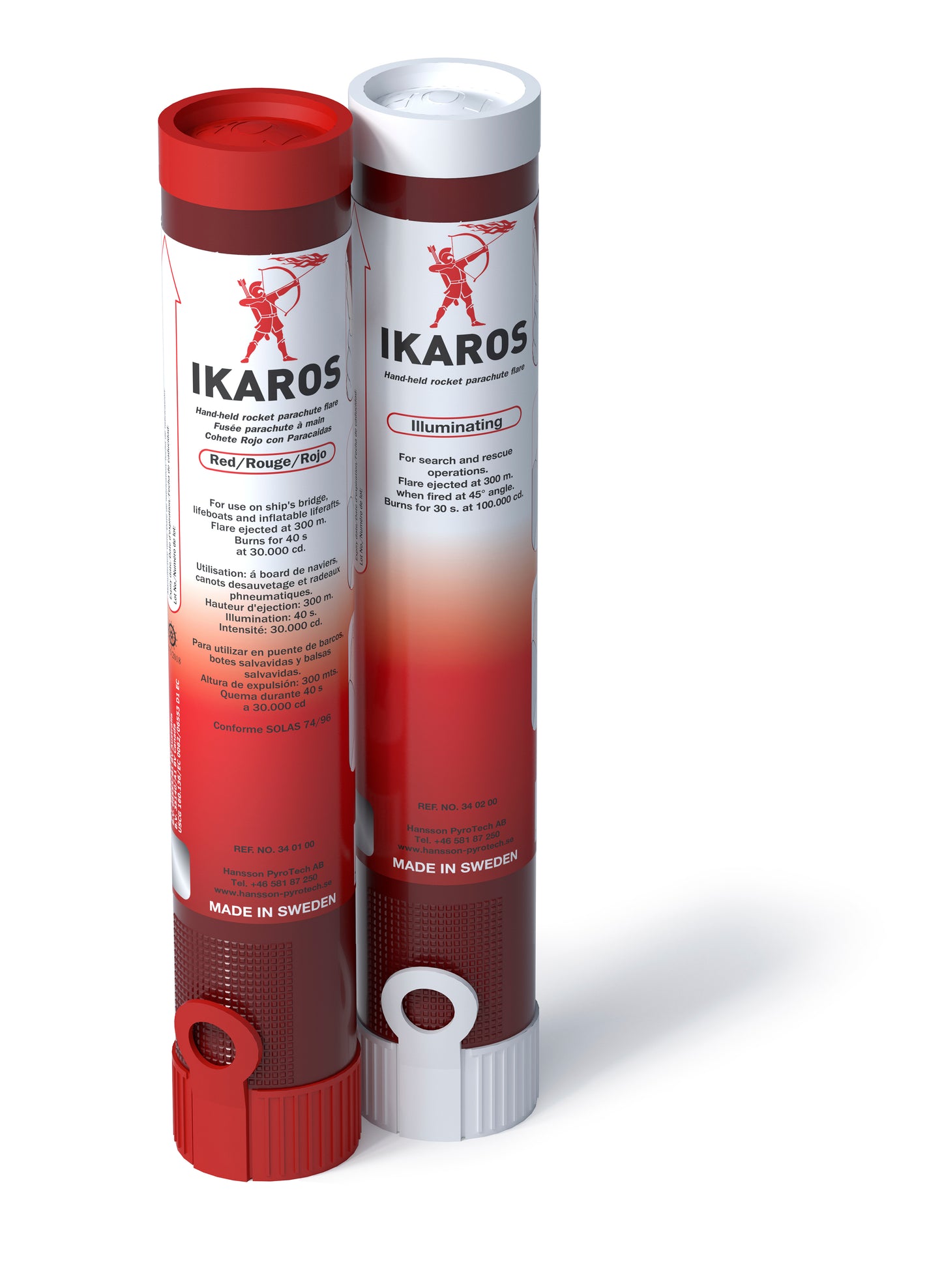 IKAROS Parachute Rocket Red, USCG/SOLAS/MED