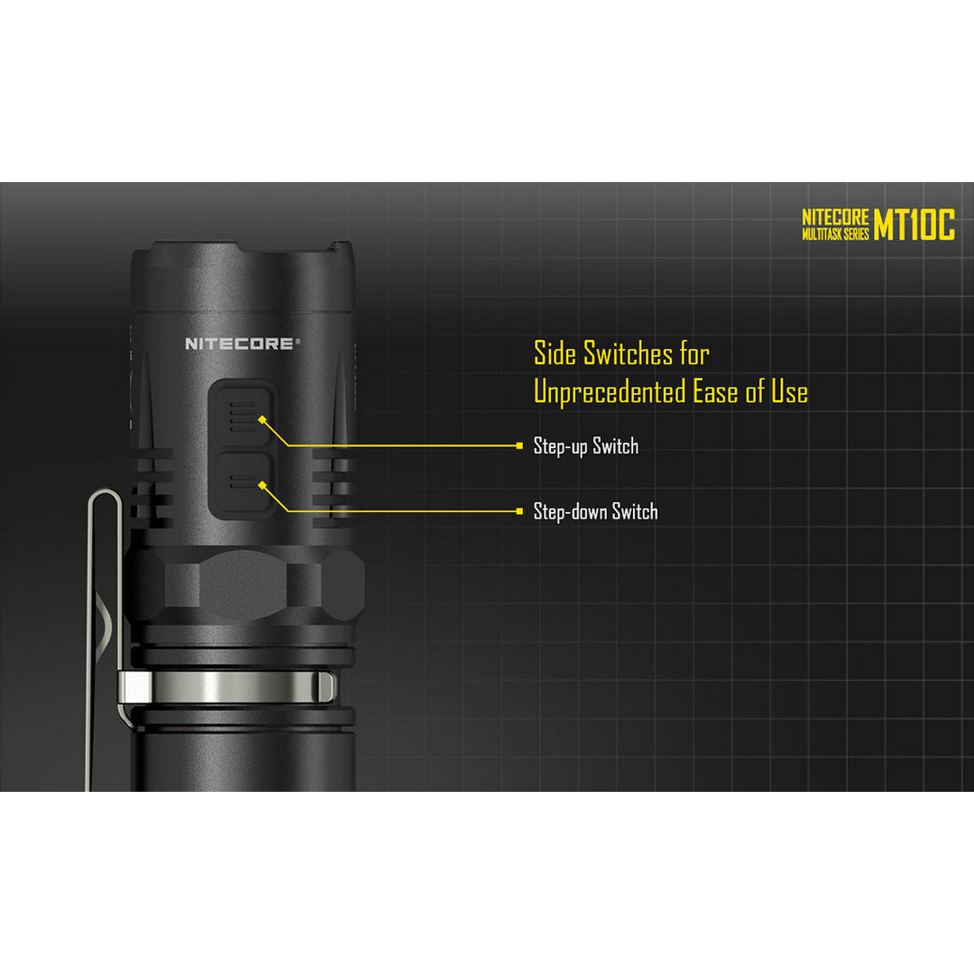 Nitecore MT10C 920 Lumen EDC Tactical Flashlight, with Red Light