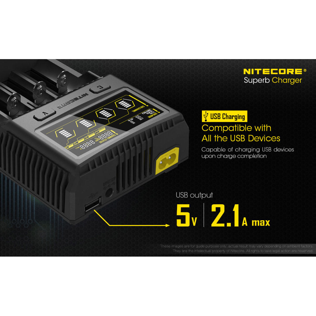Nitecore SC4 Superb Charger 4-Slot Universal Charger for 18650 17650 17670 RCR123A 16340 14500 Batteries