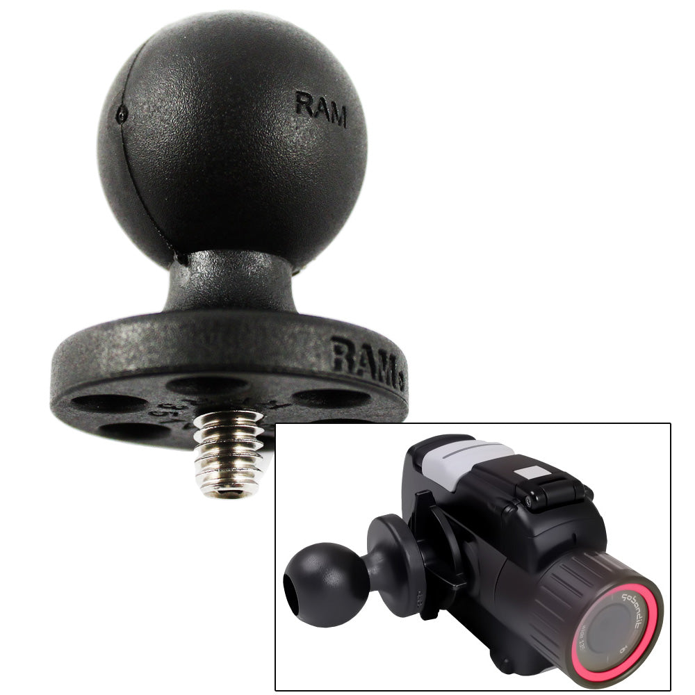 RAM Mount Composite 1" Ball w/1/4-20 Stud f/Cameras, Camcorders RAP-B-366U