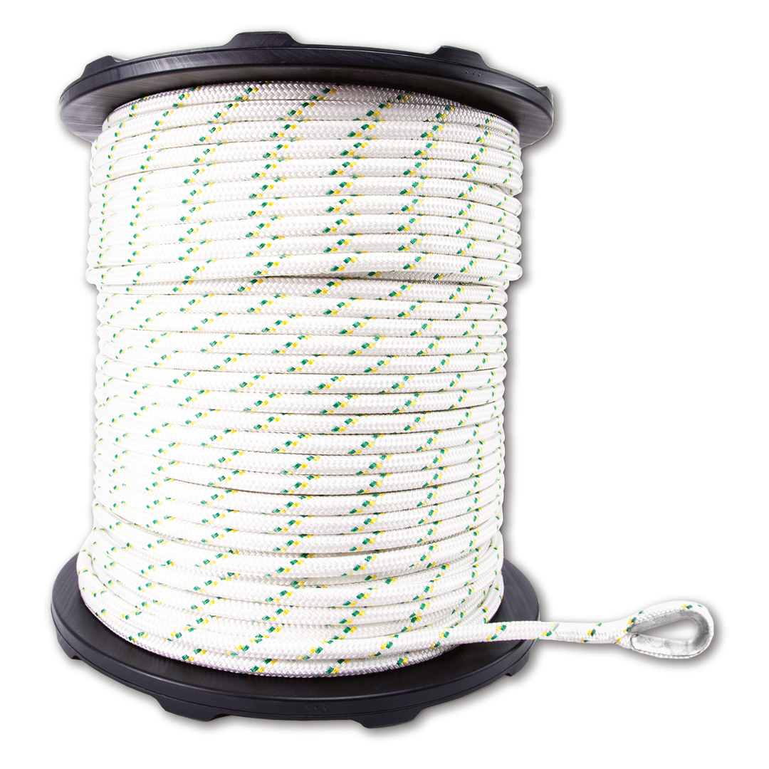 1/2'' Double-Braided Polyester Winch Ropes with Splices and Thimbles