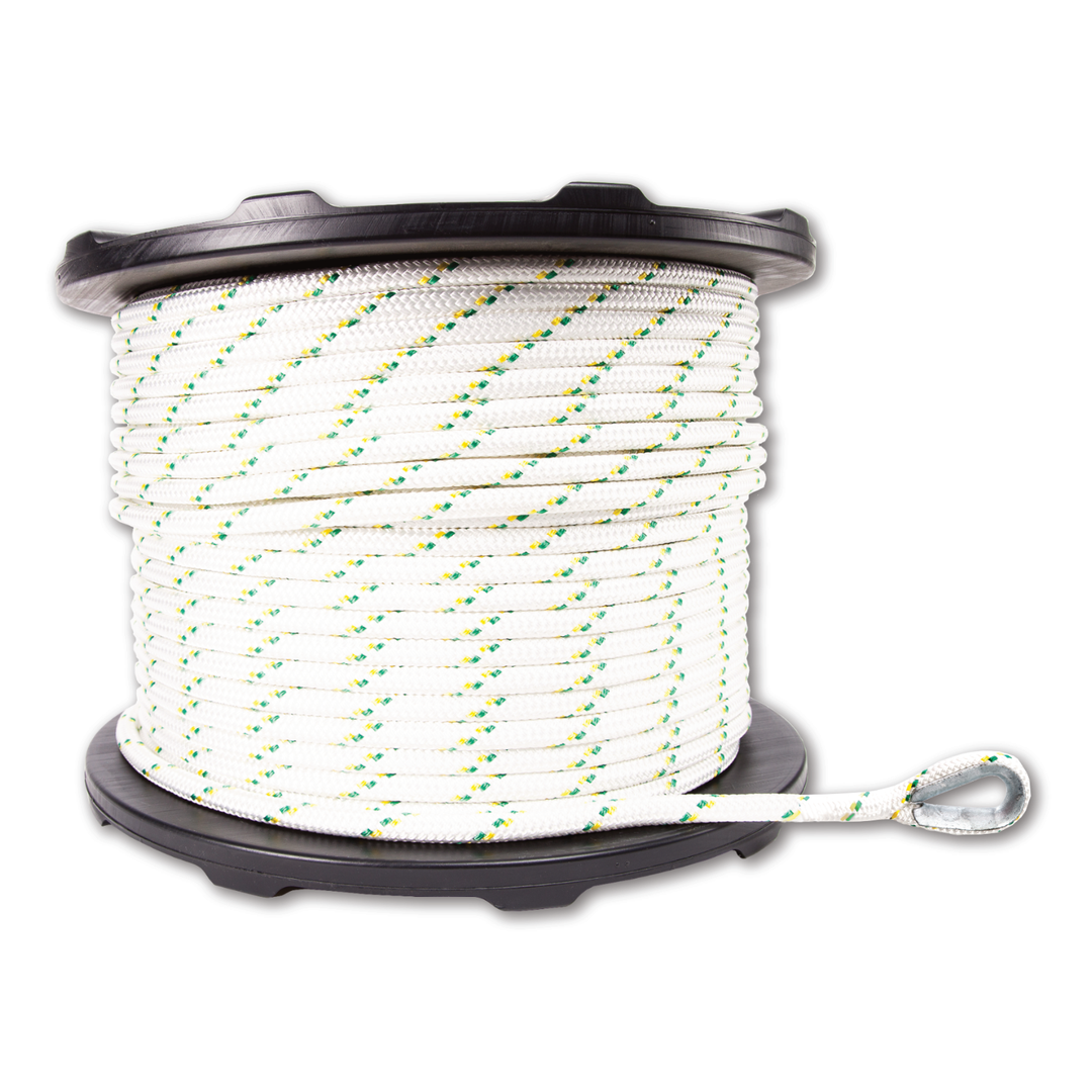 1/2'' Double-Braided Polyester Winch Ropes with Splices and Thimbles