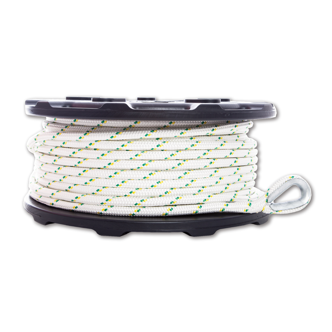 1/2'' Double-Braided Polyester Winch Ropes with Splices and Thimbles