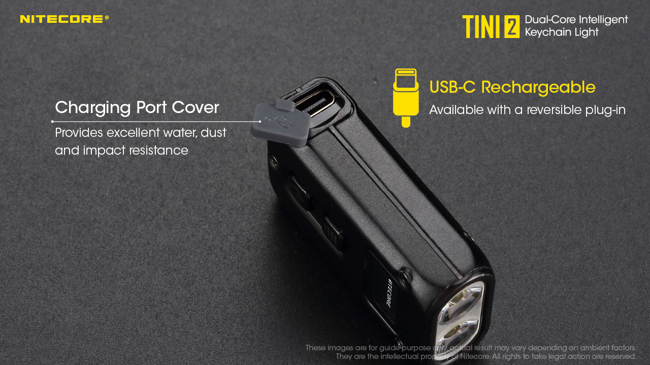 Nitecore TINI 2 500 Lumen USB-C Rechargeable Keychain Flashlight (IN STOCK NOW!)