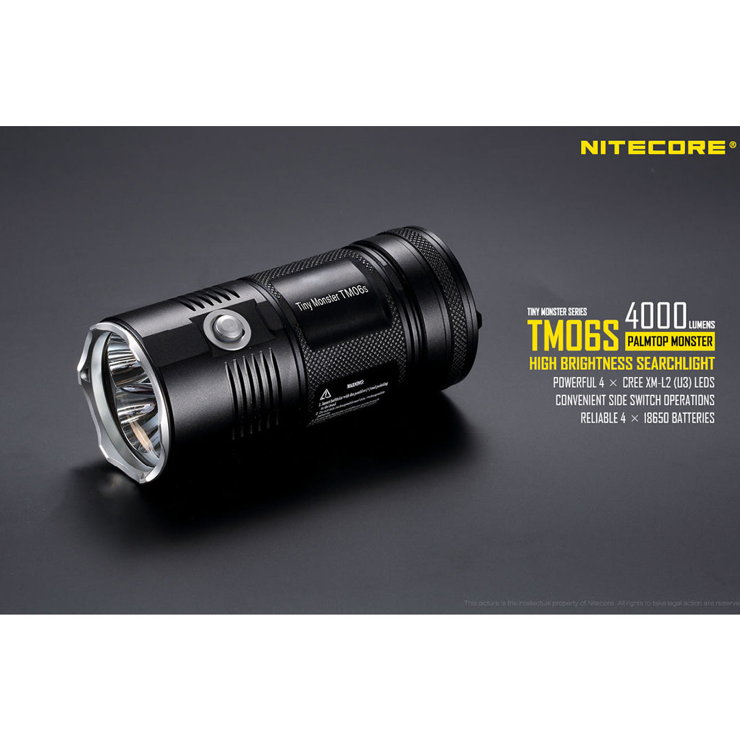 Nitecore TM06S 4000 Lumen 393 Yards CREE XM L2 U3 LED Flashlight