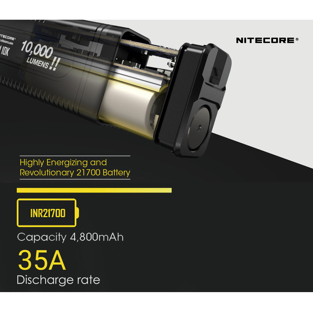 Nitecore TM10K 10,000 Lumen Burst Rechargeable LED Flashlight