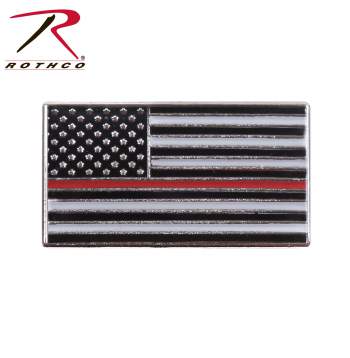 Rothco Thin Red Line Keychain with Carabiner