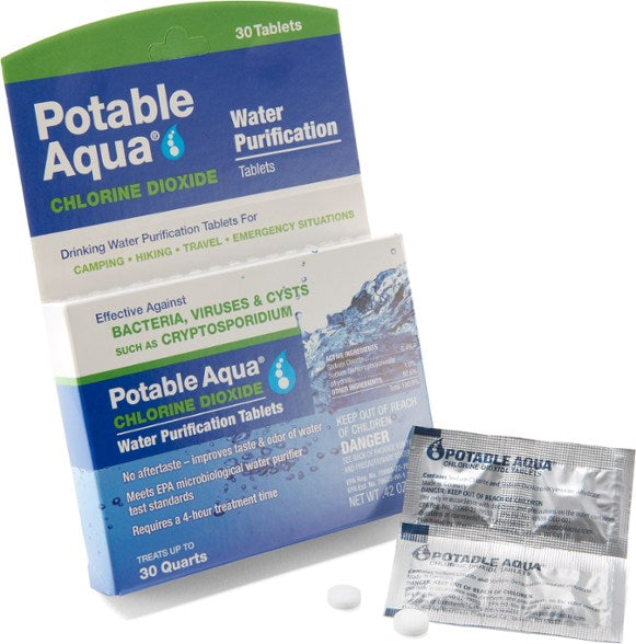 Potable Aqua® Chlorine Dioxide Water Purification Tablets, 30pk