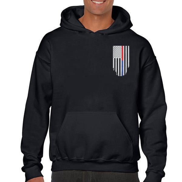 Thin Red & Blue Line Honor & Respect - Hoodie