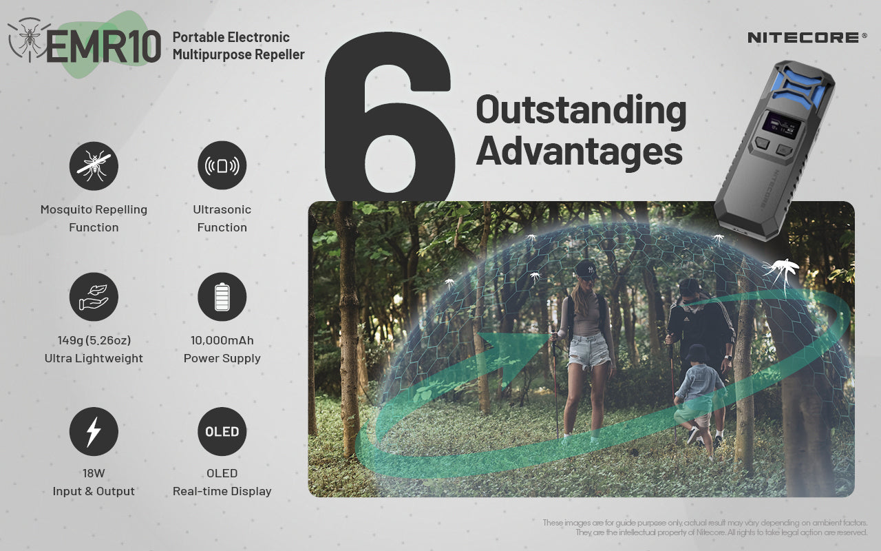 Nitecore EMR10 Rechargeable Mosquito Repeller & Power Bank