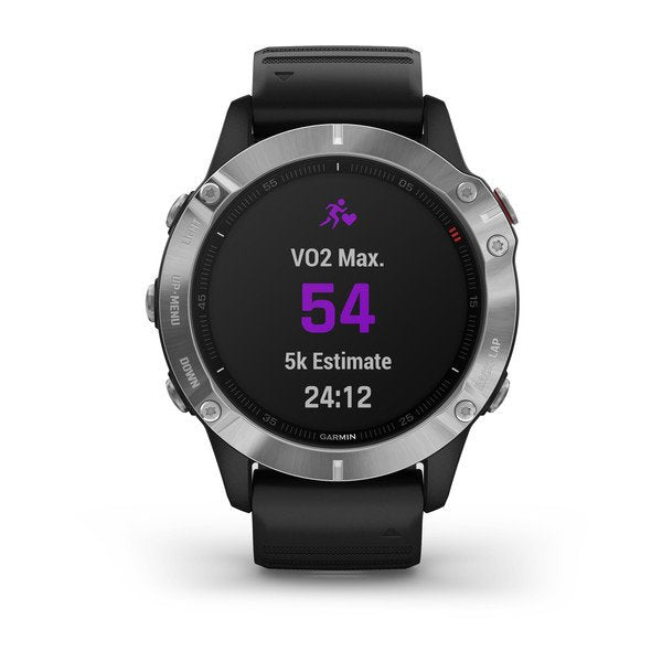 Garmin fēnix® 6, Silver with Black Band GPS Watch