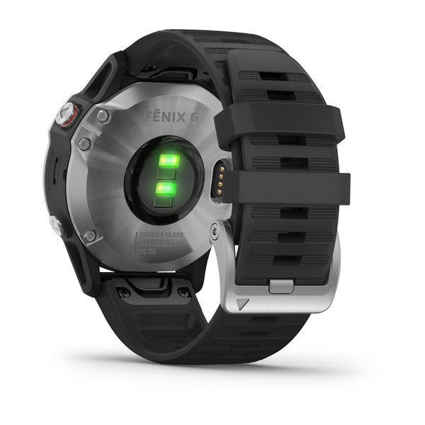Garmin fēnix® 6, Silver with Black Band GPS Watch