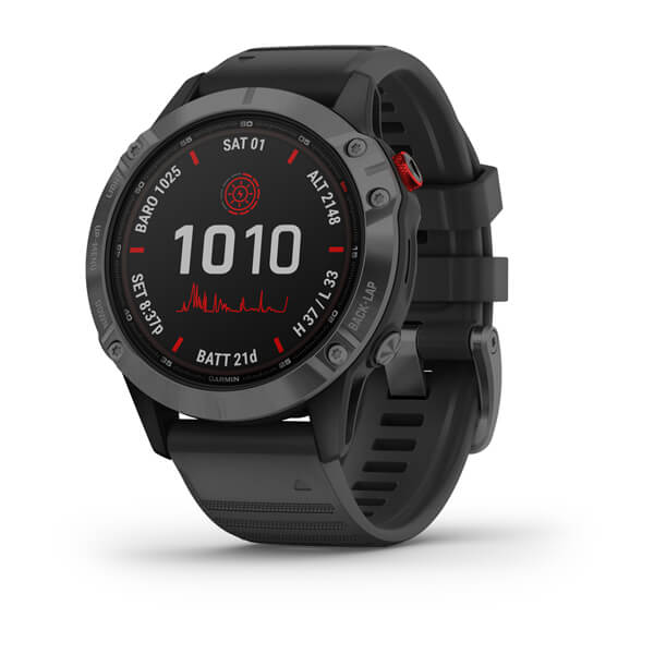 Garmin fēnix® 6 - Pro Solar Edition, Slate Gray with Black Band