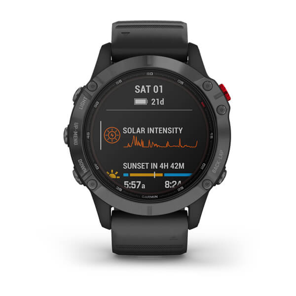 Garmin fēnix® 6 - Pro Solar Edition, Slate Gray with Black Band