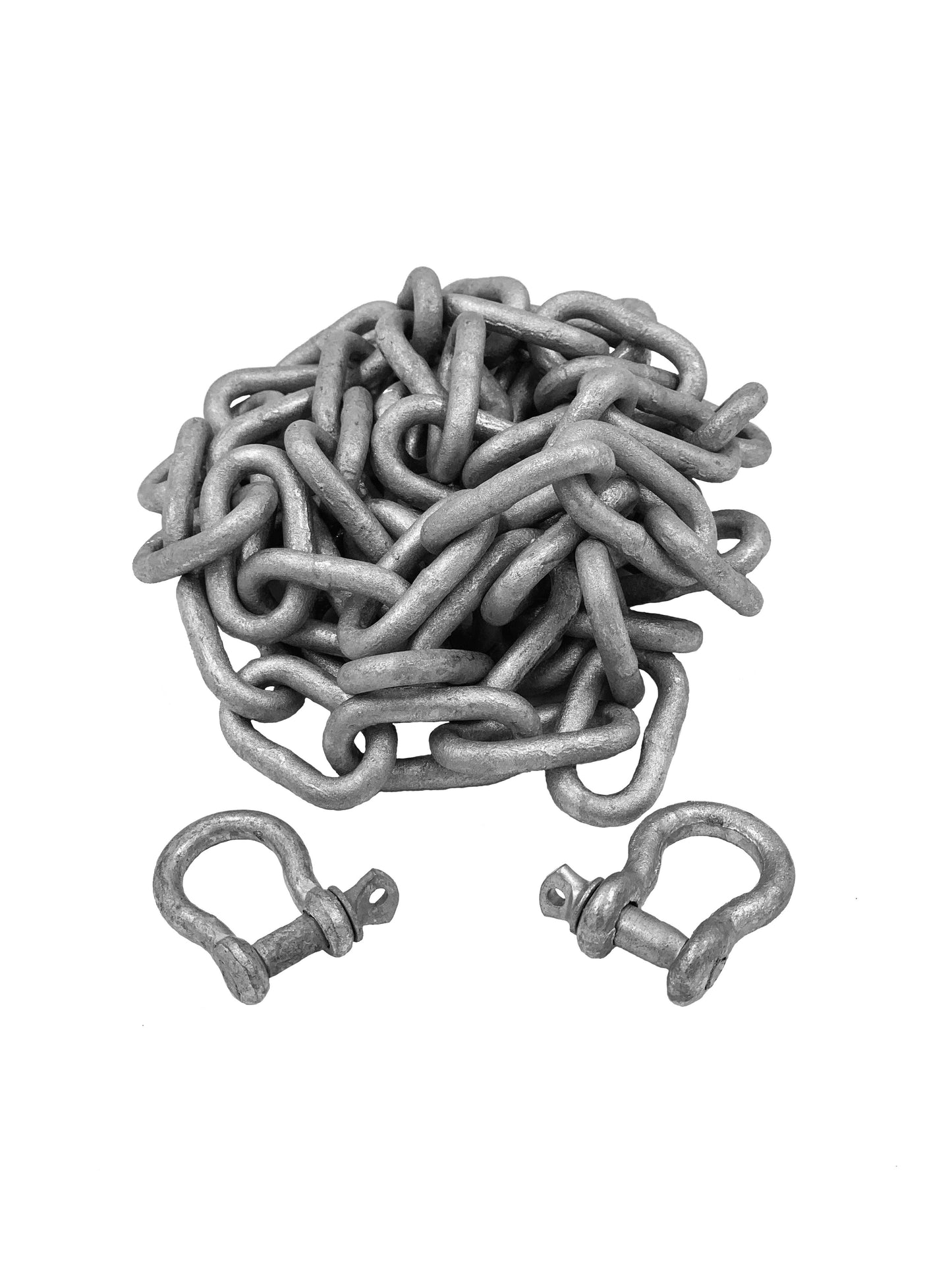 1/4” x 6' Grade 30 Galvanized Anchor Chain & 2 Shackles