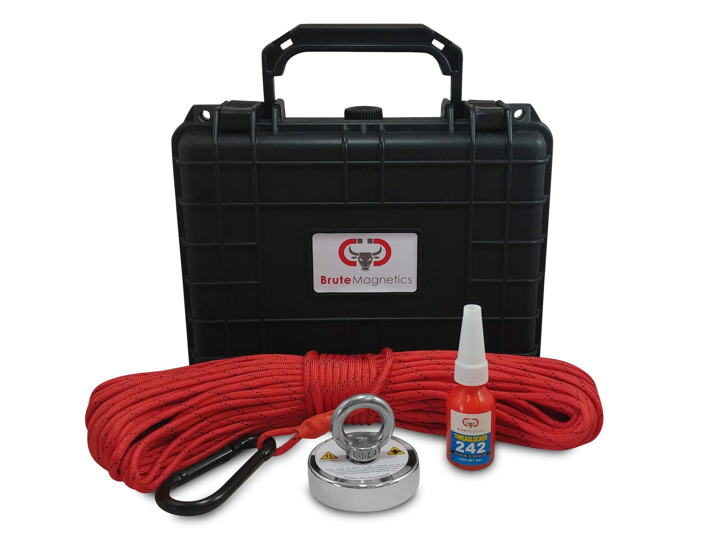 Brute Box Junior 425 lb Pulling Force Single Sided Magnet Fishing Kit