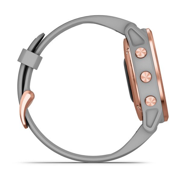 Garmin fēnix® 6S Sapphire, Rose Gold-Tone with Powder Gray Band