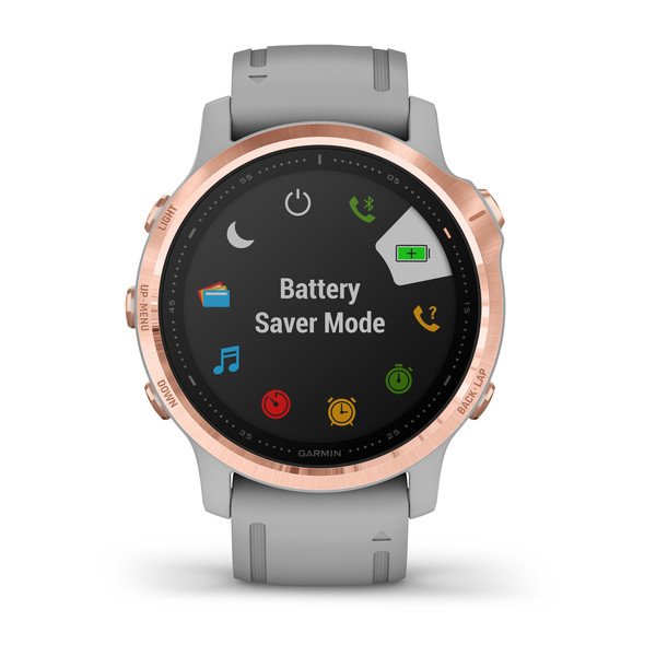 Garmin fēnix® 6S Sapphire, Rose Gold-Tone with Powder Gray Band