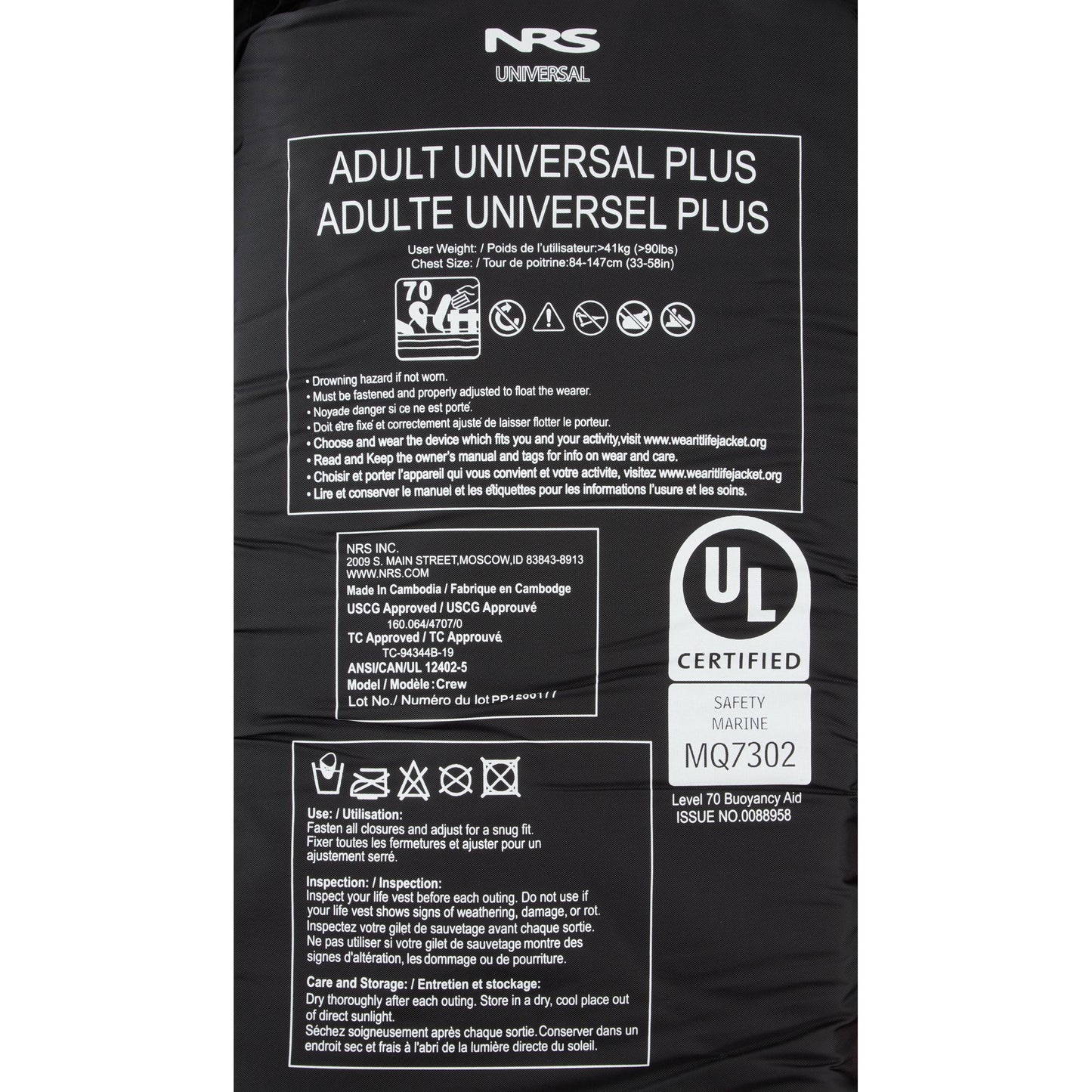 NRS Crew Universal PFD Adult