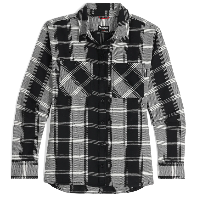 Outdoor Research Women's Feedback Flannel Twill Shirt Black Paid