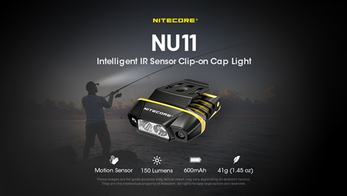 Nitecore NU11 Motion Sensor Clip-On Cap Light