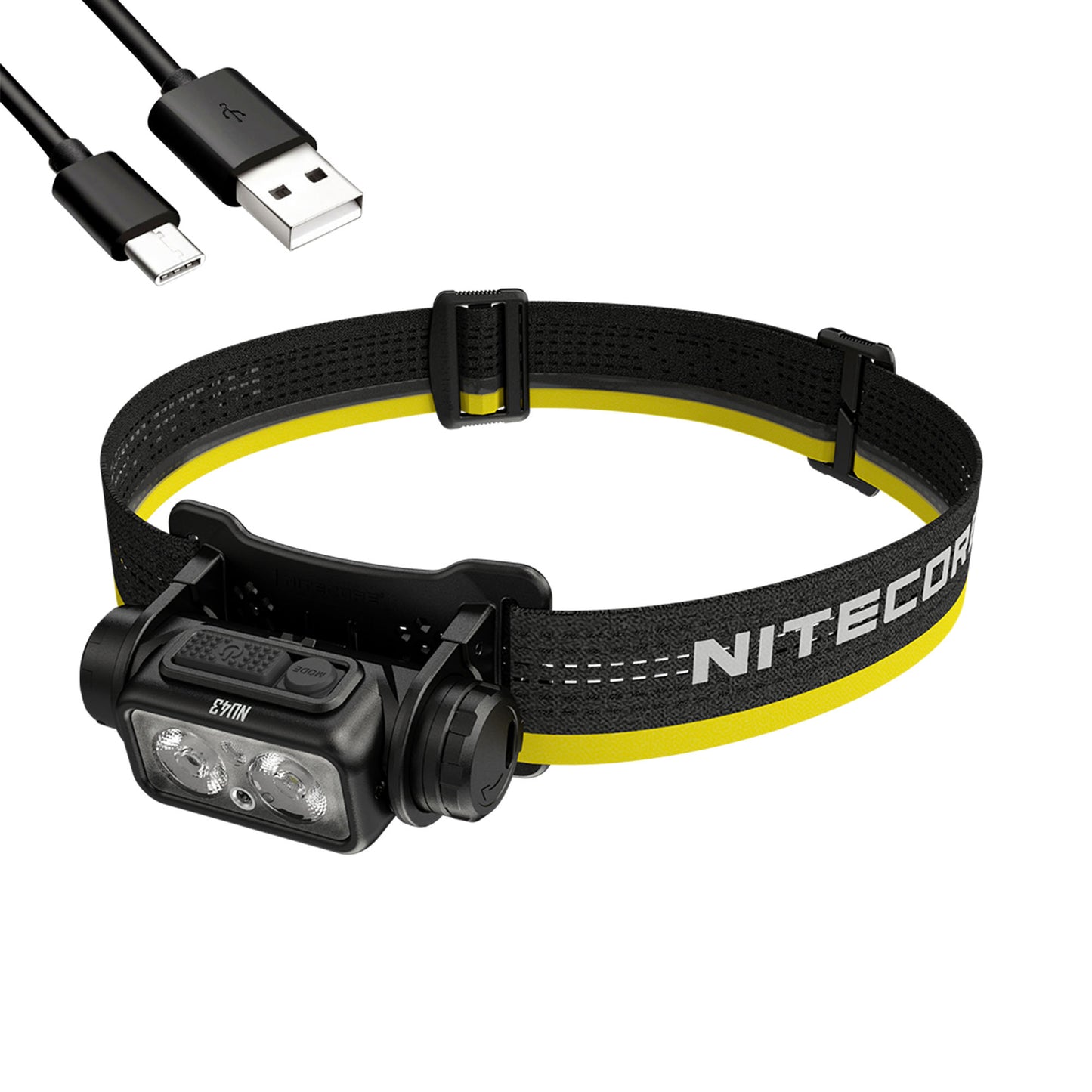 Nitecore NU43 1400 lumen Lightweight USB-C Rechargeable Headlamp