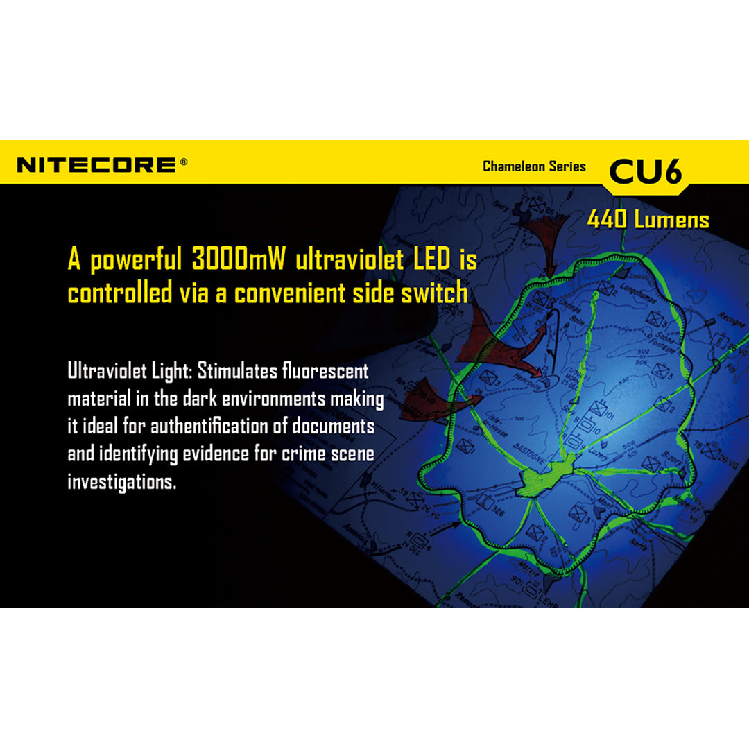 Nitecore CU6 440 Lumen UV LED Flashlight