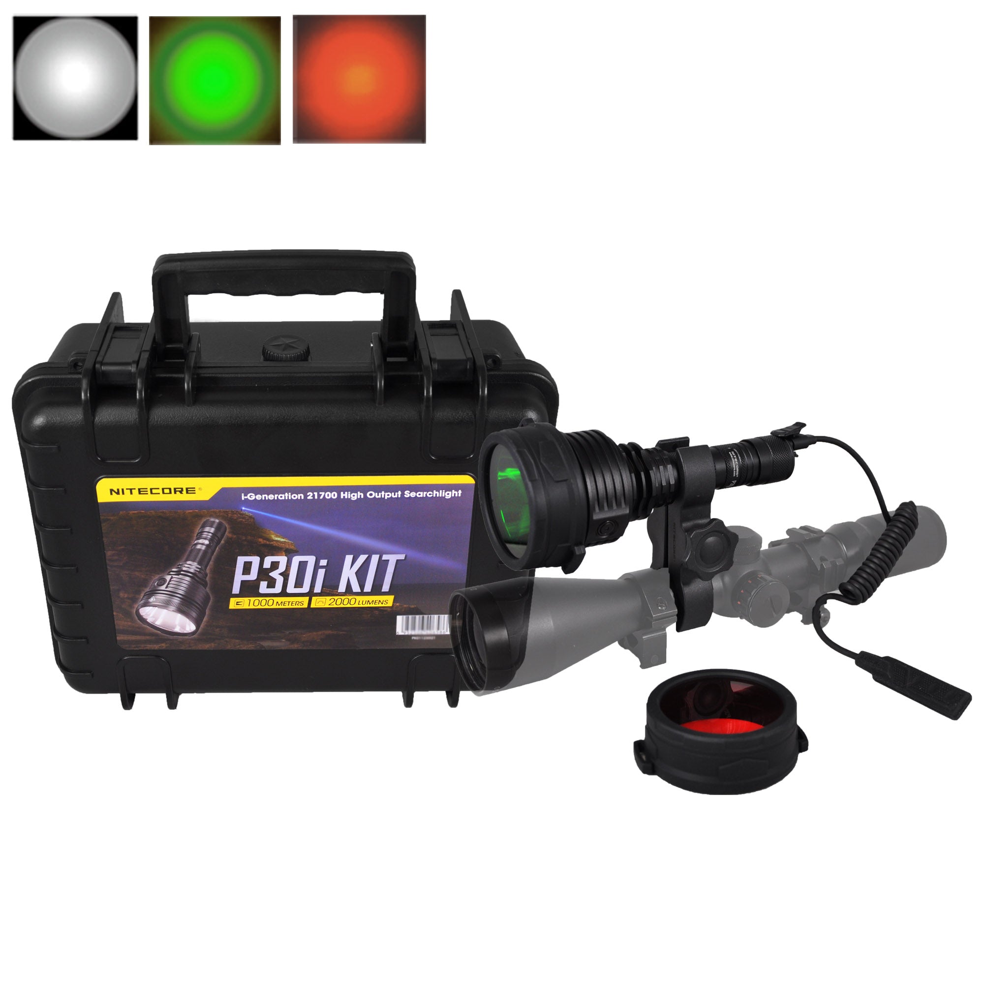 Nitecore P30i 2000 Lumen 1093 Yard Long Throw Hunting Kit