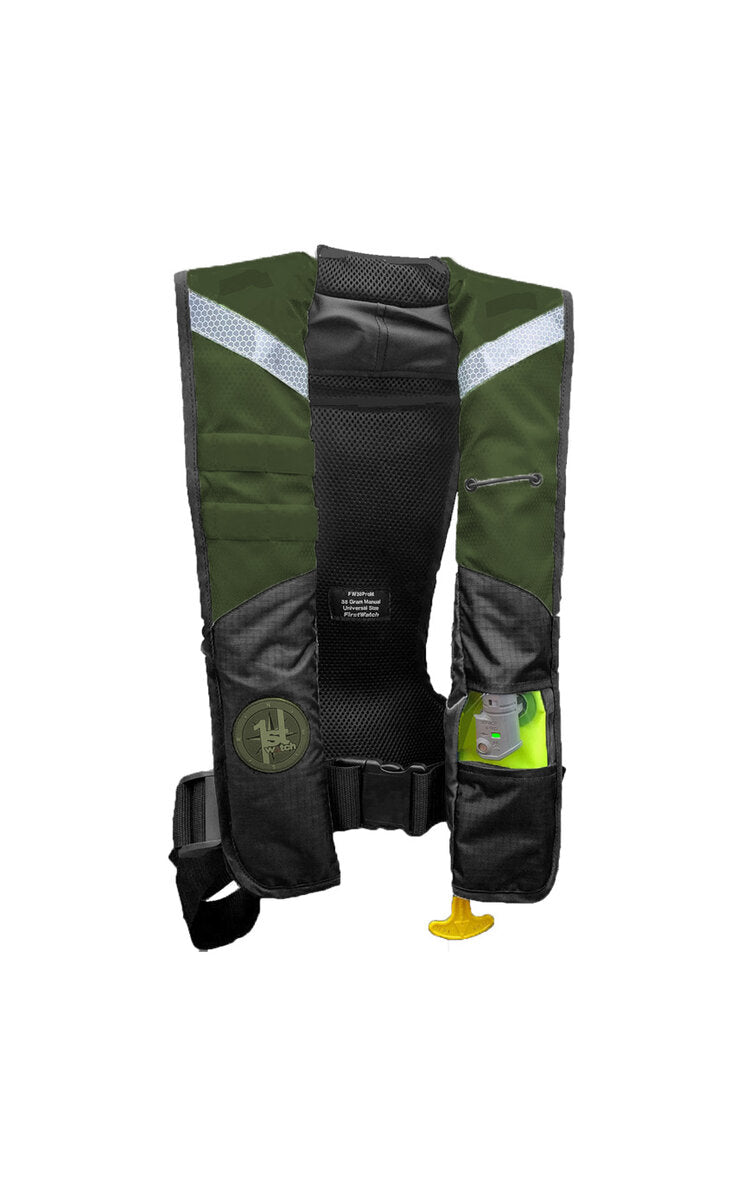 First Watch FW-38Pro Automatic Inflatable Vest - Hi-Vis or Green