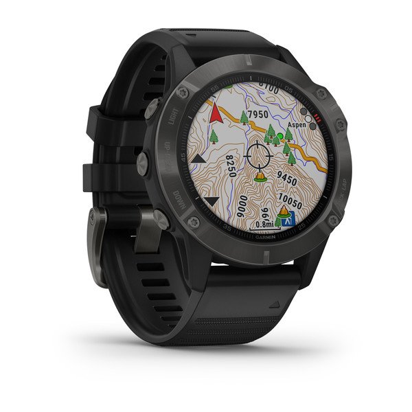 Garmin fēnix® 6 - Sapphire Carbon Gray DLC w/Black Band GPS Watch