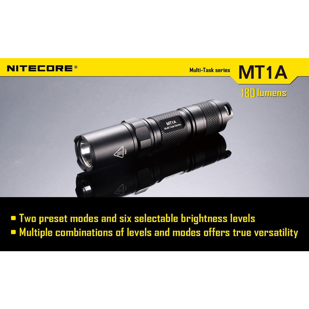 Nitecore MT1A 180 Lumen EDC LED Flashlight (1x AA Battery Powered)