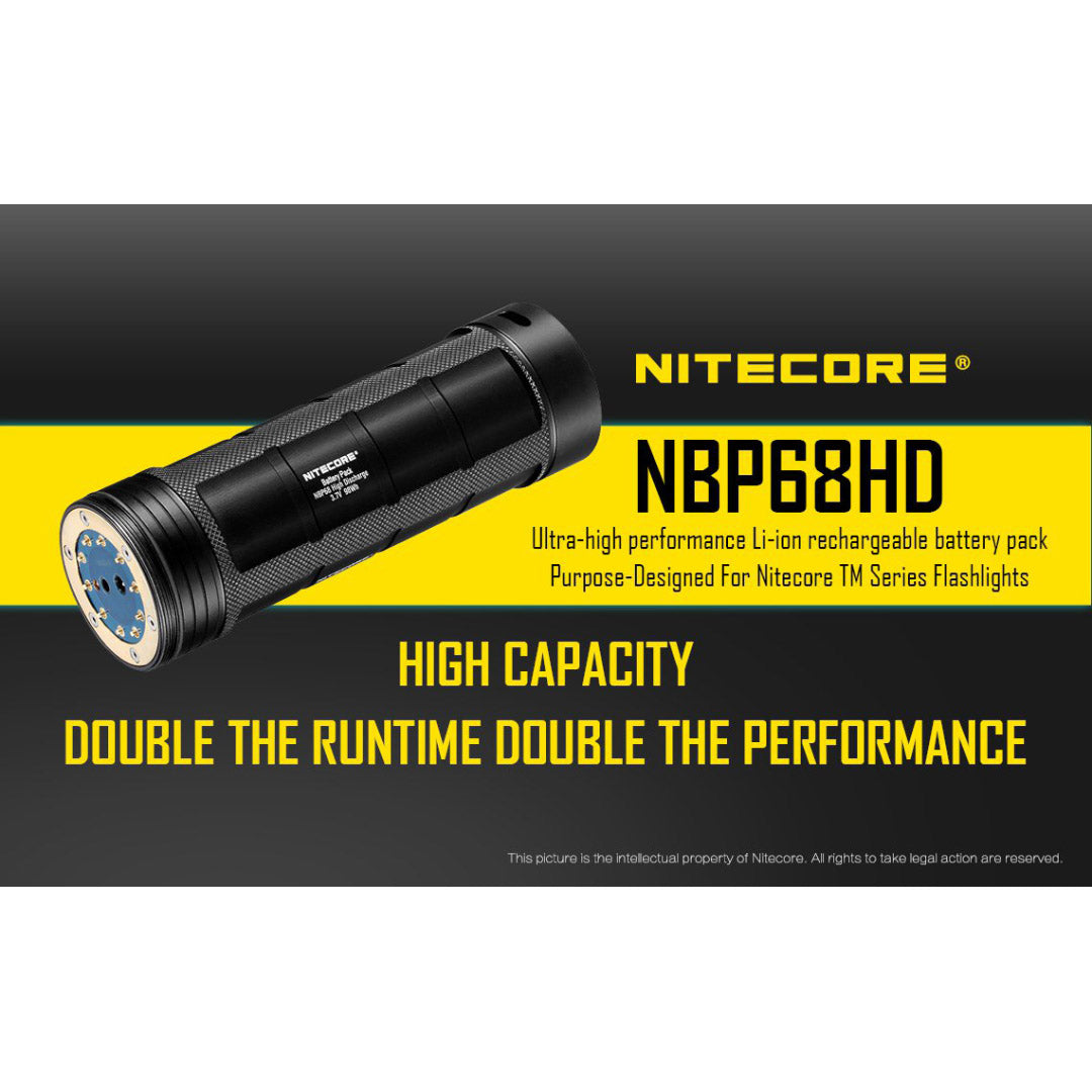 Nitecore NBP68HD Advanced Li-ion Rechargeable Battery Pack for TM28 TM15 TM26 TM36, TM38 (Upgrade for NBP52 and NBP68)