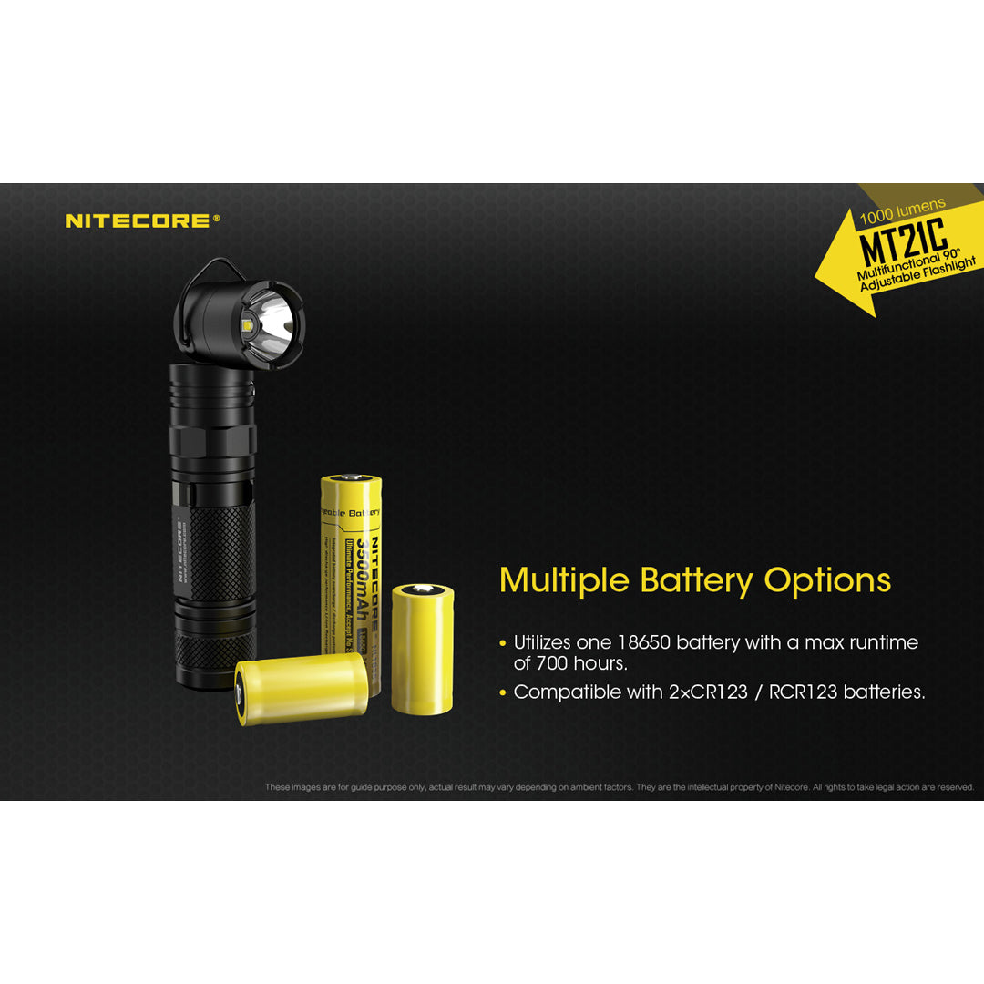 Nitecore MT21C 1000 Lumen Multitask 90 Degree Adjustable Flashlight