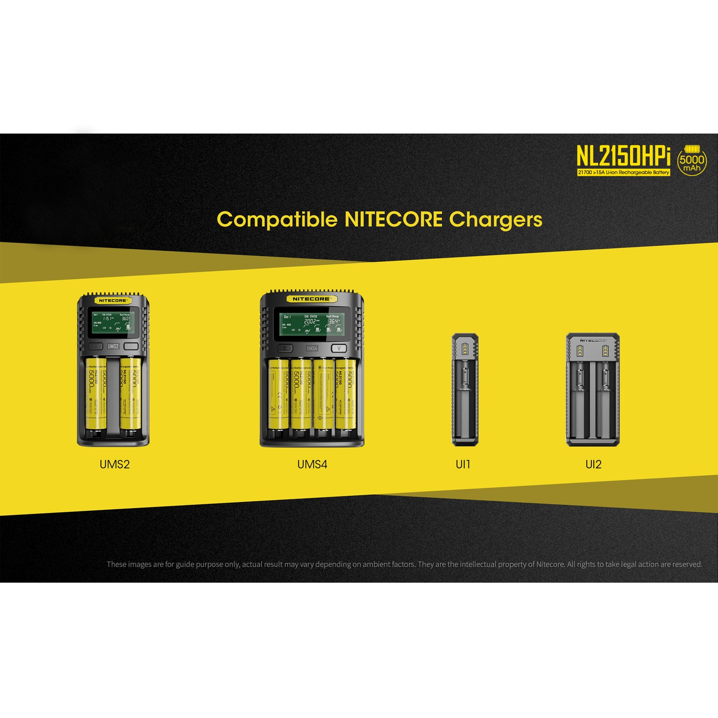 Nitecore NL2150HPi >15A 5000mAh 21700 Rechargeable Battery