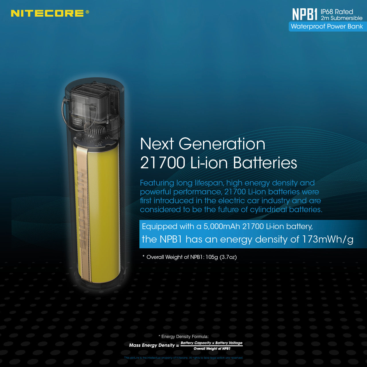 Nitecore NPB1 5000mah Waterproof Power Bank