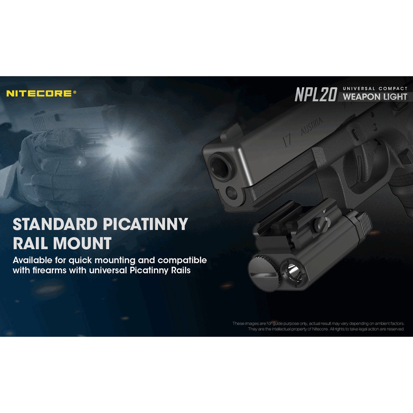 Nitecore NPL20 Compact Rail Mount Flashlight