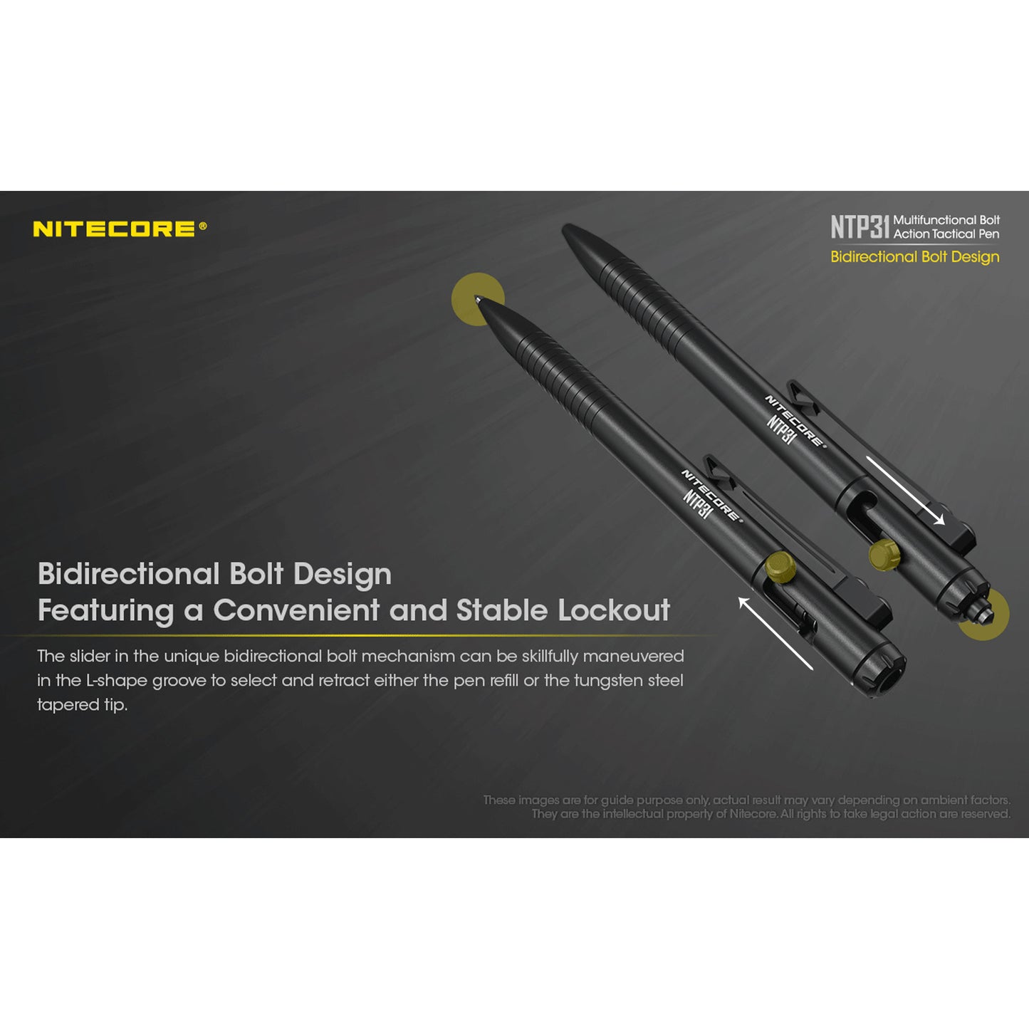 Nitecore NTP31 Aluminum Allow Tactical Bolt Action Pen