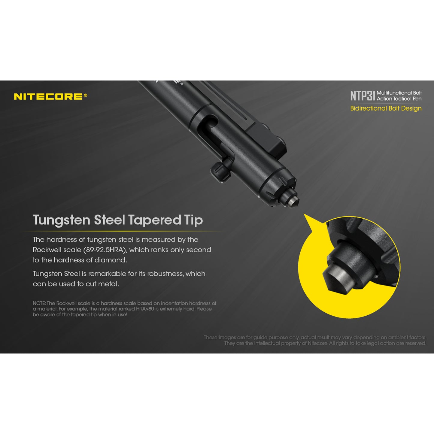 Nitecore NTP31 Aluminum Allow Tactical Bolt Action Pen