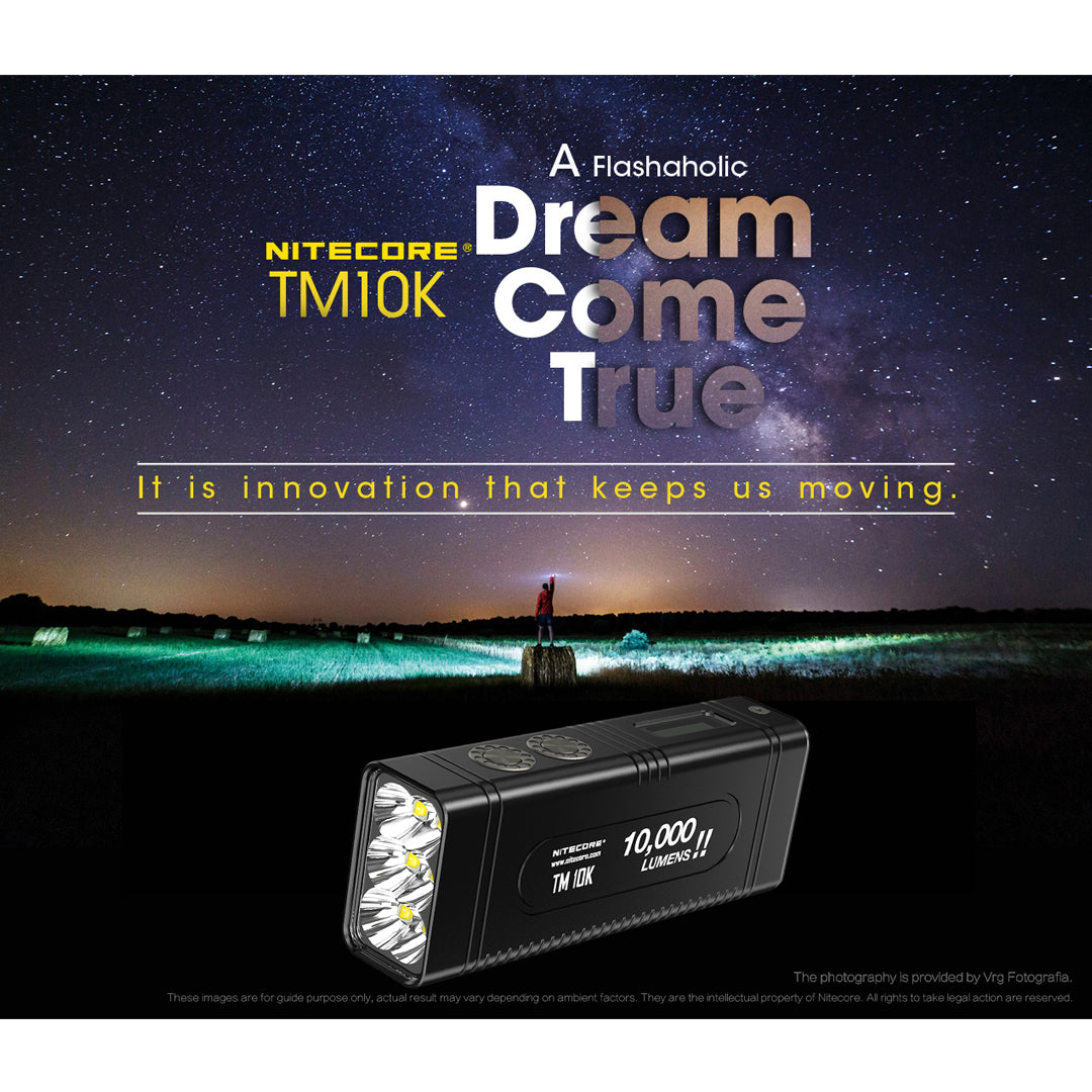 Nitecore TM10K 10,000 Lumen Burst Rechargeable LED Flashlight