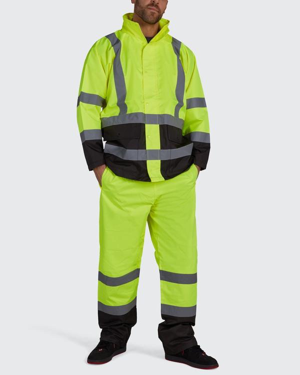 Utility Pro Hi-Vis Waterproof Rain Jacket with Teflon Fabric Protector UHV822