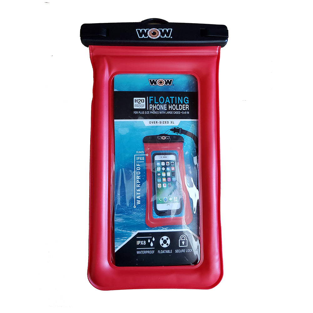 WOW Watersports H2O Waterproof Smart Phone Holder - 5" x 9" - Red
