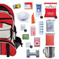 64 Piece Survival Backpack - Camo, Black, or Red